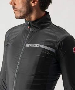 Veste Manche Longue Castelli Squadra Stretch Noir 2023 -Vélos Urbains Magasin de vente squadra stretch noir gris 4 700x700 4